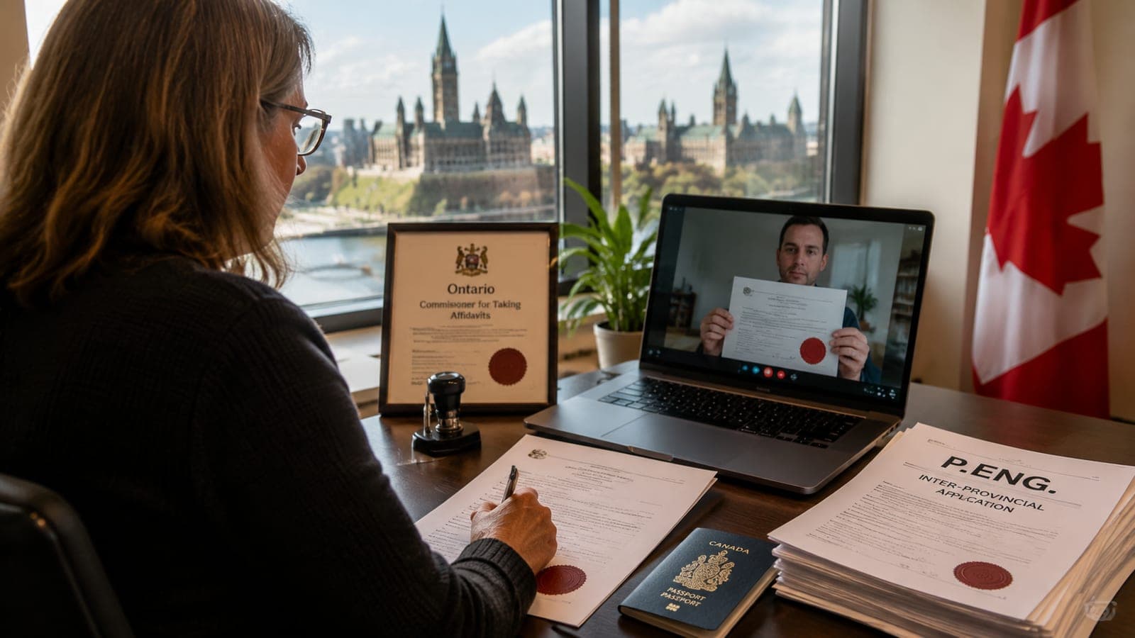 Notarize PEO and Inter-Provincial P.Eng. Documents in Ottawa