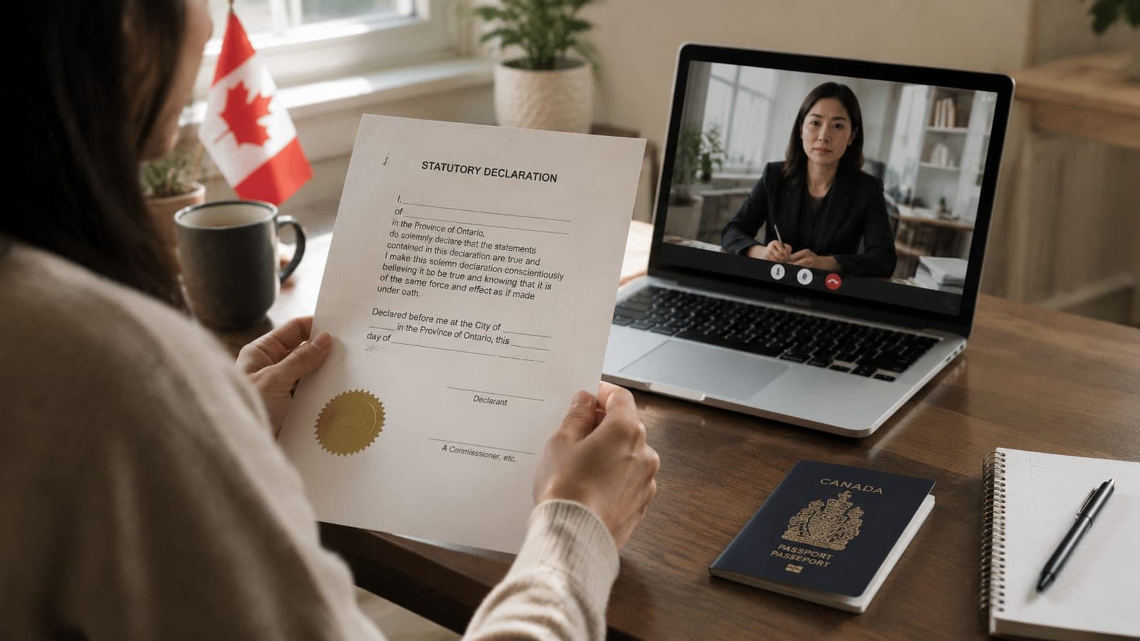 PR Card Statutory Declaration: Notarize Online in Canada for IRCC